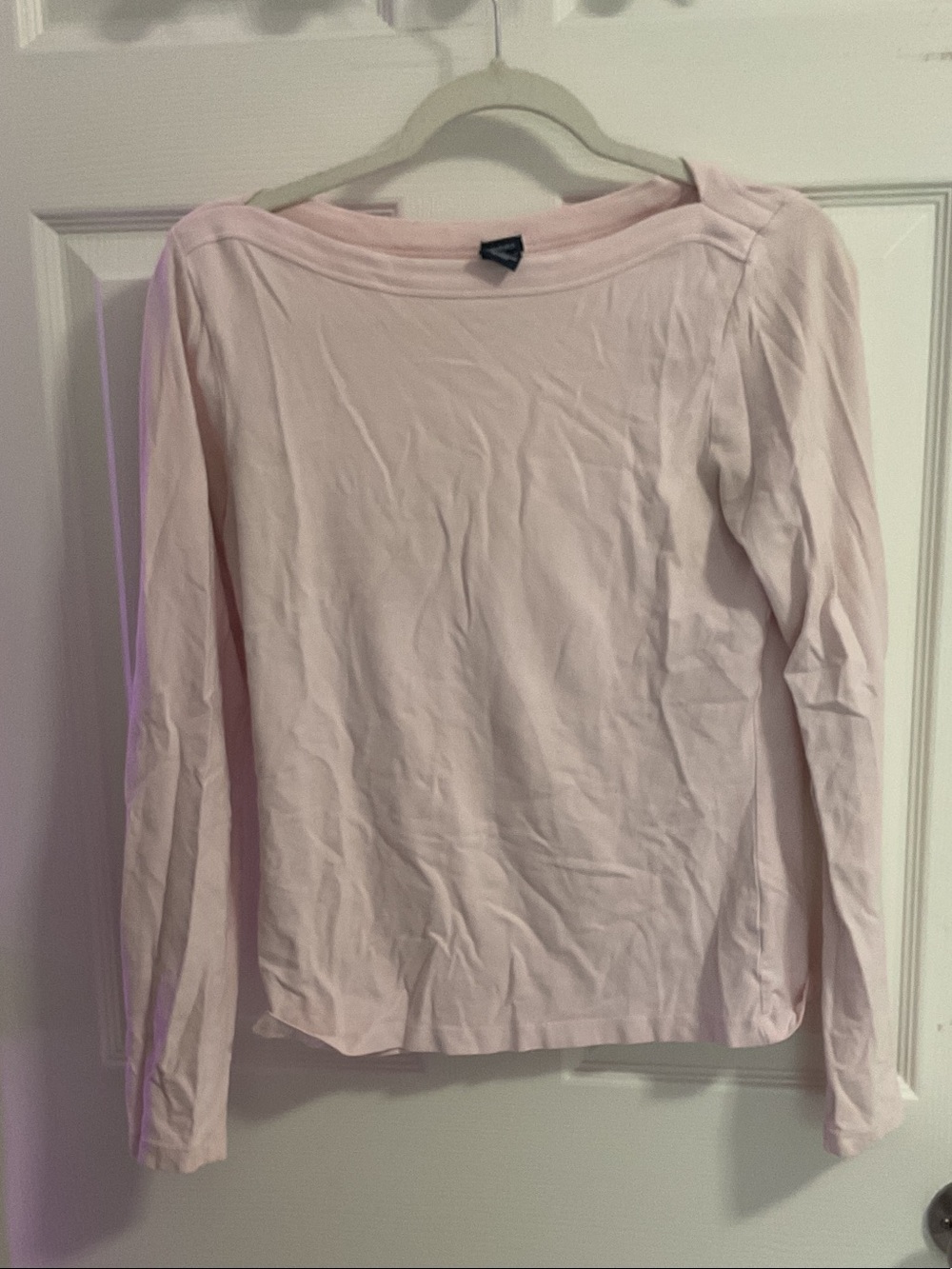 GAP Light Pink Long-Sleeve Boatneck Top